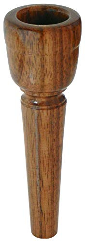 Lechgold MUN19 Mundstück für Alphorn 19 mm (aus Nussholz, Kesselweite: 19 mm, Kesseltiefe: 25 mm, Durchgangsbohrung: 5,5 mm)