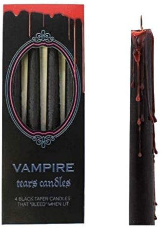 Something Different Vampire Tears achwarze Kerzen, 4er-Set, blutenden Kerzen, für gotische Rituale, Halloween