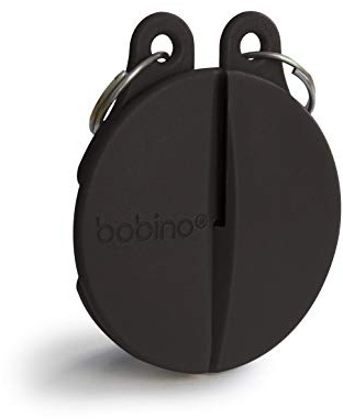 Bobino Dragkedjeklämma, 2-pack, Träkol, 4 centimeters
