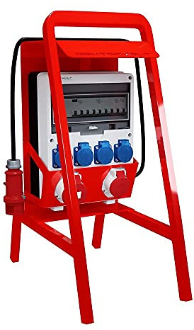 Distributore di corrente di costruzione con supporto, pTD-S/FI 32A 16A 4x230V Dottorvolt 6221