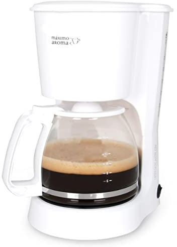 Suinga Cafetera de goteo (Color Blanco). Capacidad 15 tazas. Mantiene el café caliente 30 minutos. Potencia 800 W.