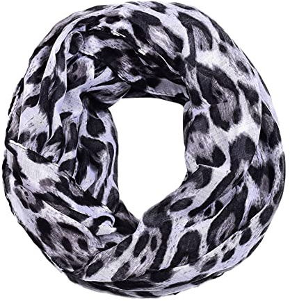Vobozeany Damen Loop Schal Mode Halstücher Leopard Loopschal Schlauchschal