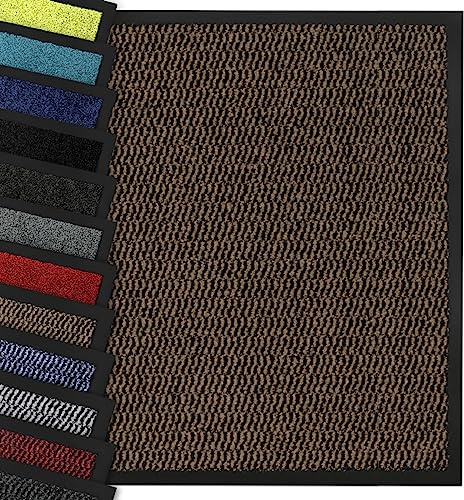 Schmutzfangmatte STAR - Sauberlaufmatte meliert - Braun 80x120 cm | Klassische Fußmatte in vielen Größen für innen und außen - Türmatte für Eingangsbereiche - Fußabstreifer für Haustür