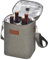 Kato Tirrinia Wine Cooler Bag Insulated Bottle Bag Wine Carrier, Bottles Cooler Bag Wine Gift Bag Portable with Strap Leakproof Padded for Picnic Party Camping, 4 Bottle, Gray