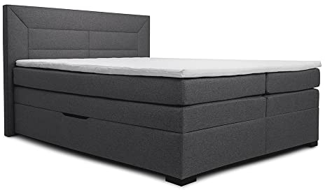 VitaliSpa Boxspringbett, Anthrazit, 210 x 180 cm