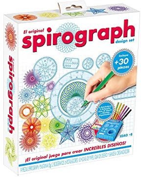 Party town World Brands Spirograph Design Set, Kit Disegno, Artigianato, Stencil per Pittura, Mosaici Bambini, Imparare A Disegnare, Regali per Bambini, Multicolore (80978)