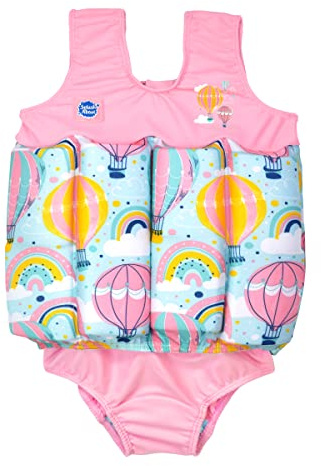Splash About Kids Floatsuit med justerbar flytförmåga, över regnbågen, 2-4 år