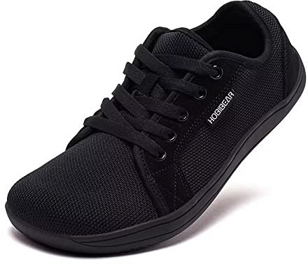 HOBIBEAR Unisex Breite Barfuss Schuhe Damen Herren Barfußschuhe Minimalistische Outdoor Trail Running Walking Schuhe(Schwarz,EU 40)