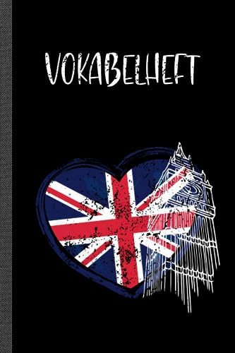 Vokabelheft: Englisch Vokabelheft | A5 | 2 Spalten | Lineatur 52 | 100 Seiten | mit Inhaltsverzeichnis