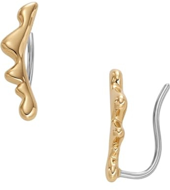 Skagen Damen-Ohrkletterer Liquid Metal Edelstahl goldfarben, SKJ1773710