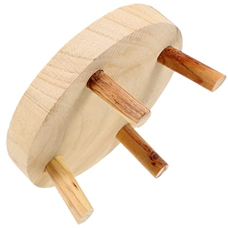 BESTonZON Holzhocker Für Tortenpräsentation Als Lagerregal Pflanzenständer Für Balkon-blumentopf Kuchenständer Für Haushaltsbedarf Naturbelassenes Holz Für Rustikales Flair