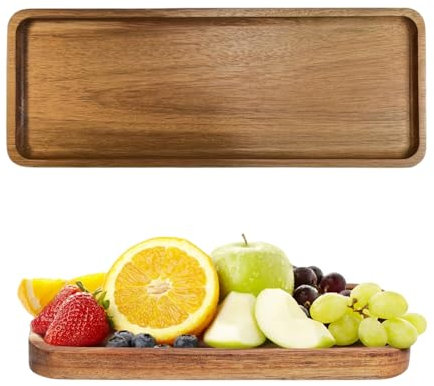 LNGJIN 29cmx10cmx1.5cm Holz Holztabletts,Dekotablett,Serviertablett,Deko Holz Tablett,Hölzerne Holztablett,Serviertablett zum Restaurant, Bar,für Käse,Sushi,Snacks (Rechteckiges)
