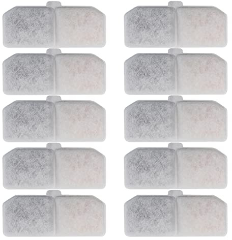 Jlobnyiun Lot de 4 filtres à eau de rechange pour fontaine à eau pour chat, charbon actif, résine échangeuse d'ions, adoucit l'eau dure, installation facile