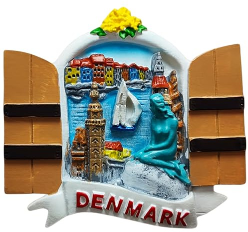 Dänemark Kühlschrankmagnet 3D Reise Souvenir Kühlschrank Dekoration Magnetaufkleber Handwerk Kollektion
