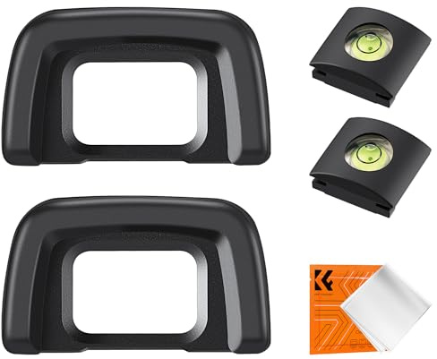K&F Concept DK-24 Augenmuschel für Nikon D5000 D5100 D3000 D3100, 2 Stück Augenmuschel mit 2 Wasserwaage