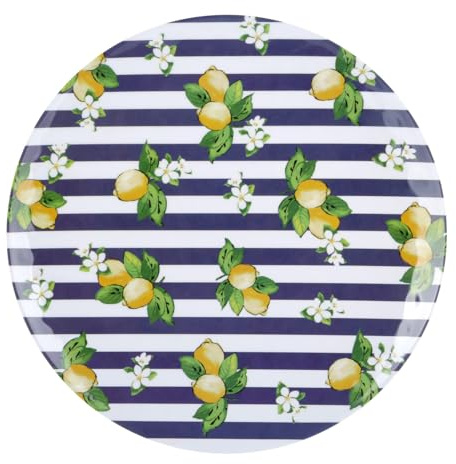 Plato de servir redondo de melamina limones