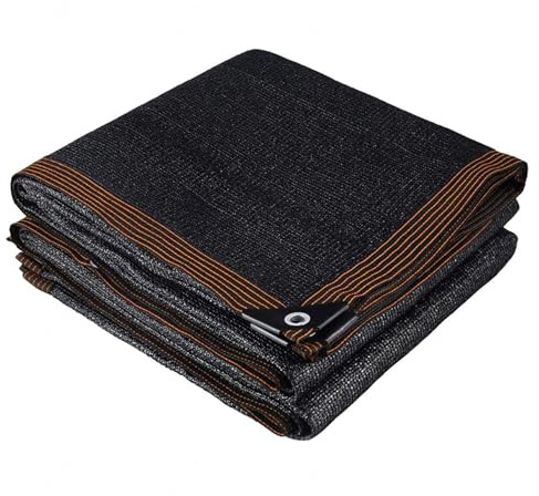 Voile D'ombrage de Rectangle Parfait Filet Ombrage, Tissu Dombrage Pare-Soleil Filet 90% Anti-UV, Bâche en Maille pour Extérieur Serre Terrasse Jardin Noir,8x10m