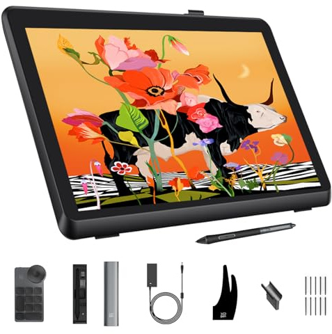 XPPen Artist Pro 22 Gen2 2.5K QHD Drawing Tablet with Screen, 16384 Pen Pressure Stylus Graphic Tablet with Wireless Keydial, 99% Adobe RGB, △E<1, ADS-IPS Pen Display with Full Laminated Screen 21.5