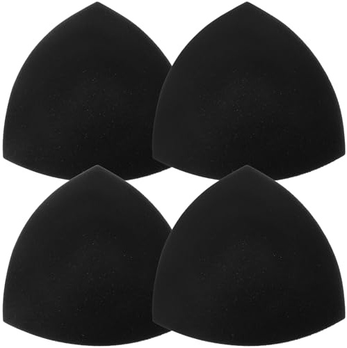 4 inserti per reggiseno push up, inserti per reggiseno sportivo, per migliorare il seno, per costume da bagno, impermeabile, per donne e ragazze, bikini e abiti sportivi (nero), nero, Product size