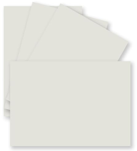 50 Einzel-Karten DIN B6-12,0 x 17,0 cm - 240 g/m² - Hellgrau - Tonkarton - Bastelkarton - Bastelkarten - blanko Postkarten