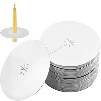 Wenyue 80 Stück Tool Schutz Kerzen Tropf Wachs, Kerzentropfenschutzpapier | Tropfenschutz Kerze;Papier Drop Schutz Kerze;Kerzen Anti Drip Schutzplatte;Geeignet zum Abendessen und zum täglichen Gebrauch