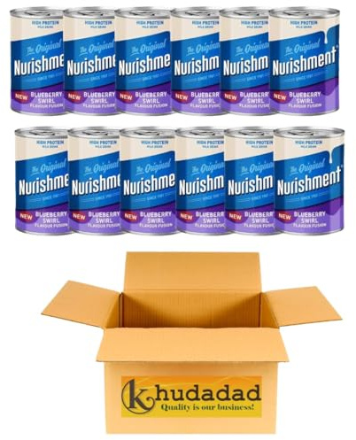 Nurishment Fusion Blueberry Swirl 12 x 400g | High Protein Milk Drink | Ready-to-Drink | Enriched with Vitamins & Minerals | Delicious Blueberry Flavour | Meal Replacement or Post-Workout Drink