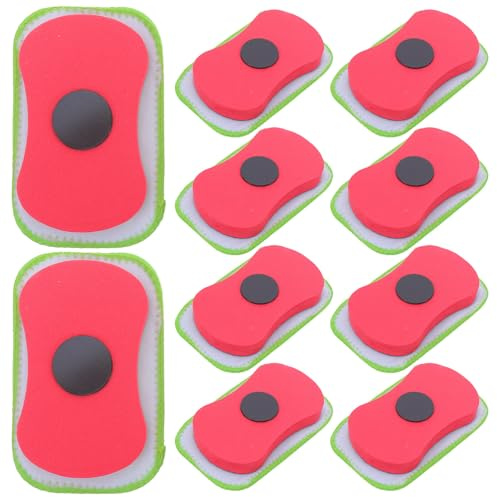 KICHOUSE 10 Pezzi Cancellini Magnetici per Lavagna Bianca Spugna Lavabile e Rimovibile Cancellabile Secca per Scuola Ufficio e Aula Design Leggero ed Ergonomico