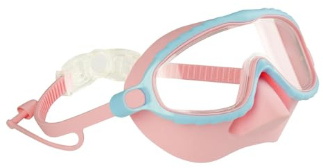 Gafas de natación para niños de 6.1 x 3.15 pulgadas, gafas de natación antivaho, resistentes al agua, máscaras de buceo a prueba de fugas con cubierta de nariz para niñas de 4 a 16 años