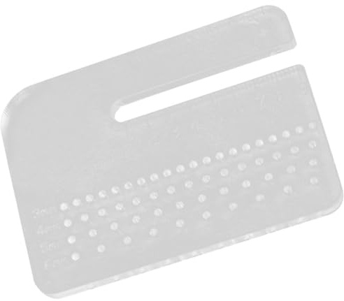 VILLCASE Placa Perforadora Acrílica de 4 Mm para Cuero, Regla Redondeada Multifuncional, Herramienta Perforadora Artesanal para Cinturón, Ayuda para Pinchar y Punzones de Cuero, Adecuado