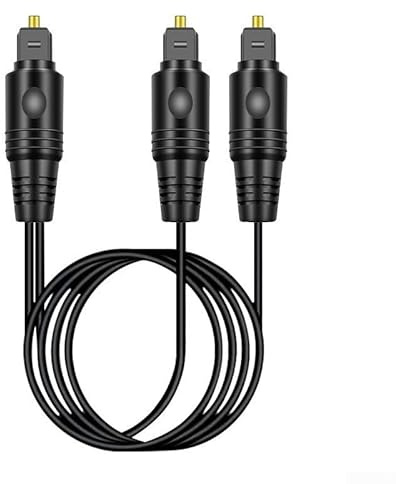 Dividere Audio Ottico, Cavo Digitale per Ingresso Maschio Toslink 2 Uscite Maschio per Soundbar Speaker Home Theater SPDIF in Fibra Ottica (3 metri)