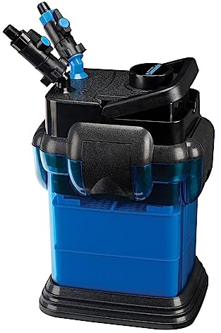 Penn-Plax Cascade 500 Canister Filter - 115 GPH Aquarium Filter for Tanks Up to 30 Gallons - 360 Degree Flow Valves, Poly Fiber Pads, Bio-Sponge & Activated Carbon -Fresh & Saltwater -11.5x9x13.5in