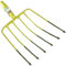 Fourche 6 dents courbée en acier pour jardin, raisins, pommes de terre – Manche non fourni