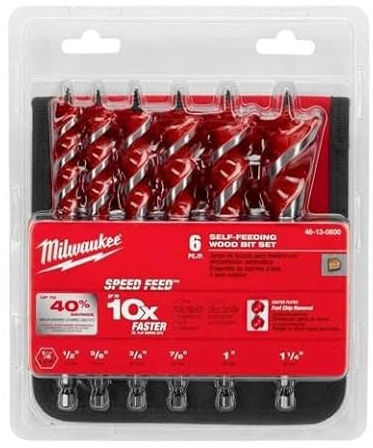 MILWAUKEE 'S 48-13-0600 Speed Feed Holz-Bit-Set, 16,5 cm, 6-teilig