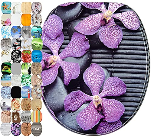 Sanilo WC Sitz mit Absenkautomatik, hochwertiger Toilettendeckel, einfache Montage, stabile Scharniere, Vanda