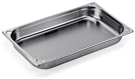 WAS 7911 065 Serie 79 Chromnickelstahl Gastronormbehälter mit Stapelrand, 1/1 GN, 65mm Höhe