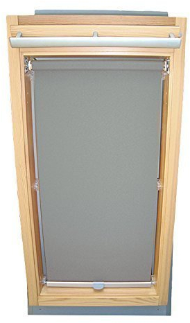 Hochwertiges Abdunkelungsrollo Rollo für Velux DKL/DKU/RHL/RHU-EP GGU,GPU,GHU,GTU SK08 grau // Verdunkelungsrollo/Verdunkelungs-Rollo/Fensterrollo