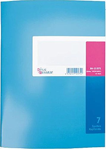 K+E Spaltenbücher /8611071-7107K40KL, blau, 7 Spalten, DINA4, Inh.40Blatt