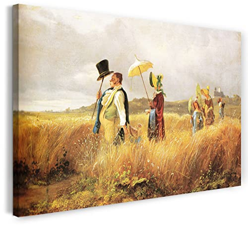 Printed Paintings Leinwand (120x80cm): Carl Spitzweg - Sonntagsspaziergang