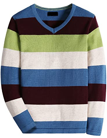 BASADINA Boys Jumpers Kids Knitwear Christmas Striped Sweater Long Sleeve Pullover Jumper Boy Warm Tops Clothes for Autumn and Winter