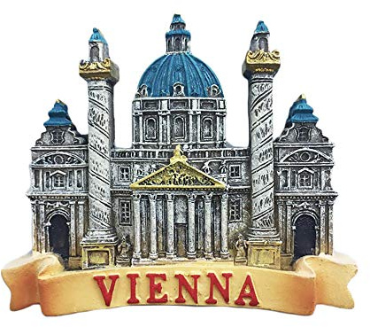 3D Wien Österreich Kühlschrankmagnet Tourist Travel Souvenirs Handgemachte Harz Handwerk Magnetische Aufkleber Home Küche Dekoration Kühlschrankmagnet Sammlung Geschenk