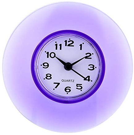 Samfox Orologio Da Cucina Orologi Per Bagno Orologio Da Bagno Orologi Da Parete Cucina Orologio Da Parete Impermeabile Orologi al Quarzo Impermeabili per Cucina Bagno(Viola)