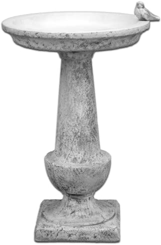 gartendekoparadies.de Vogel-Bad mit quadratischem Sockel, 74 cm, 47 kg