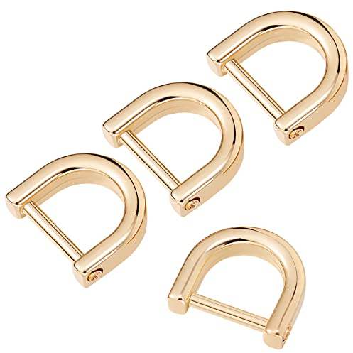 D-Ringe zum Einschrauben, D-Ringe mit Verschlussschraube, -U-Form, D-Ringe mit Schraubendreher, Leder-Ersatz, 4 Stück