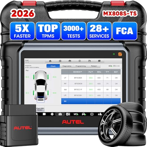 Autel MaxiCheck MX808S-TS Scanner: 2026 Same as MX900-TS TS900, US Ver. of MaxiCOM MK808S-TS MK808Z-TS Upgrade of MK808S MK808Z, Top TPMS Programming Tool, 3000+ Active Test, 28+ Service, 11 OS, FCA