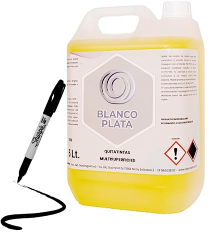 Quitatintas Blanco Plata Multisuperficies Elimina La Tinta Sin Esfuerzo. (5 Litros)