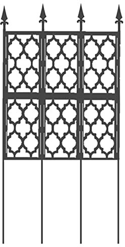 HZSCL Treillis De Jardin Treillis Supports pour Plantes Grimpantes Jardin Treillis Métal Treillis pour Plantes Grimpantes Palissade pour Rosiers Supports pour Lierre (Color : Black, Size : 85x150cm