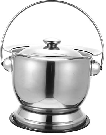 OQHAIR Stainless Steel Urine Bucket Portable Toilet Car Urinals for Men Urinals for Women Bedpans Pee Bottle Child Potty Urine Pot Night Pee Holder Covered Children Spittoon Bed Pan Chew
