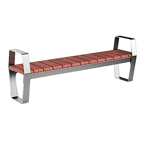 Metallbank Outdoor-Bankstuhl, Outdoor-Parkbank ohne Rückenlehne, Outdoor-Freizeitsitz mit Stahlbeinen und Armlehnen for Terrasse, Pool, Garten, Rasen Gartenbank Sitzbank ( Color : 180*42*65 )