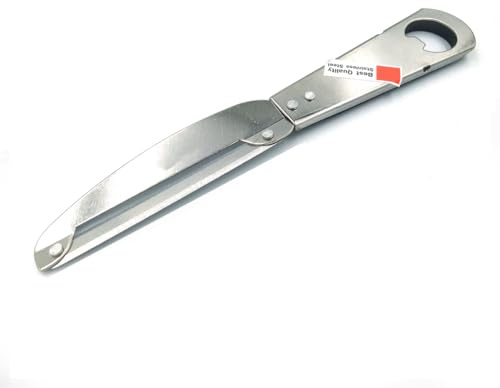 PNAKC Vegetable Peeler Carrot Potato Fruit Peeler Potatoe Apple Mango Slicer Can Opener Stainless Steel Multifunctional Asian Kitchen Tool ((Model 416) Sharp on 2 sides), compact, Silver