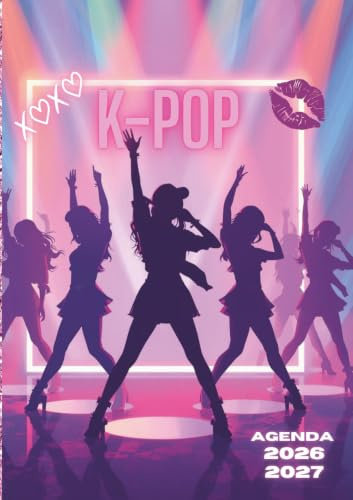 Agenda Scolaire: KPop, Manga Animé, Fille | Un jour Par page, Journalier | 12x17 cm, Format Standard, Léger | Ecole, Collège, 6eme, 5eme, 4eme, 3eme, ... Garçon, Ado | Coree, Korean Pop, K Pop, Kawai